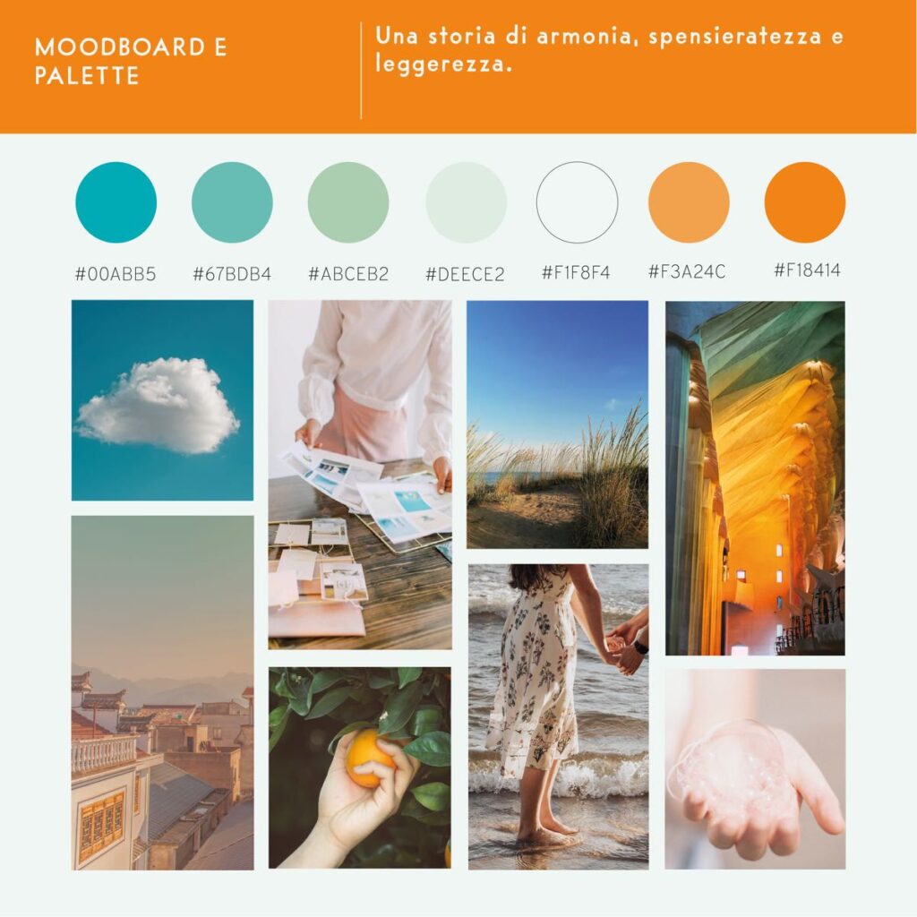 palette e moodboard Livia Fiume Brand Design Studio